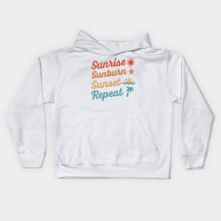 Sunrise Sunburn Sunset Repeat Kids Hoodie